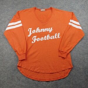Johnny Manziel Shirt Womens XS Orange Spirit Jersey Long Sleeve Football Jersey